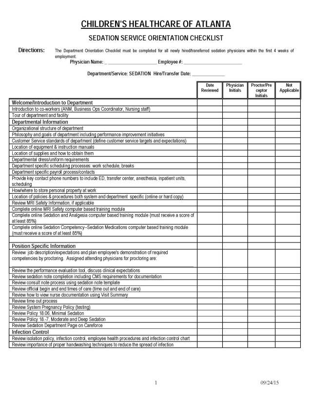 SEDATION SERVICE ORIENTATION CHECKLIST_Page_1